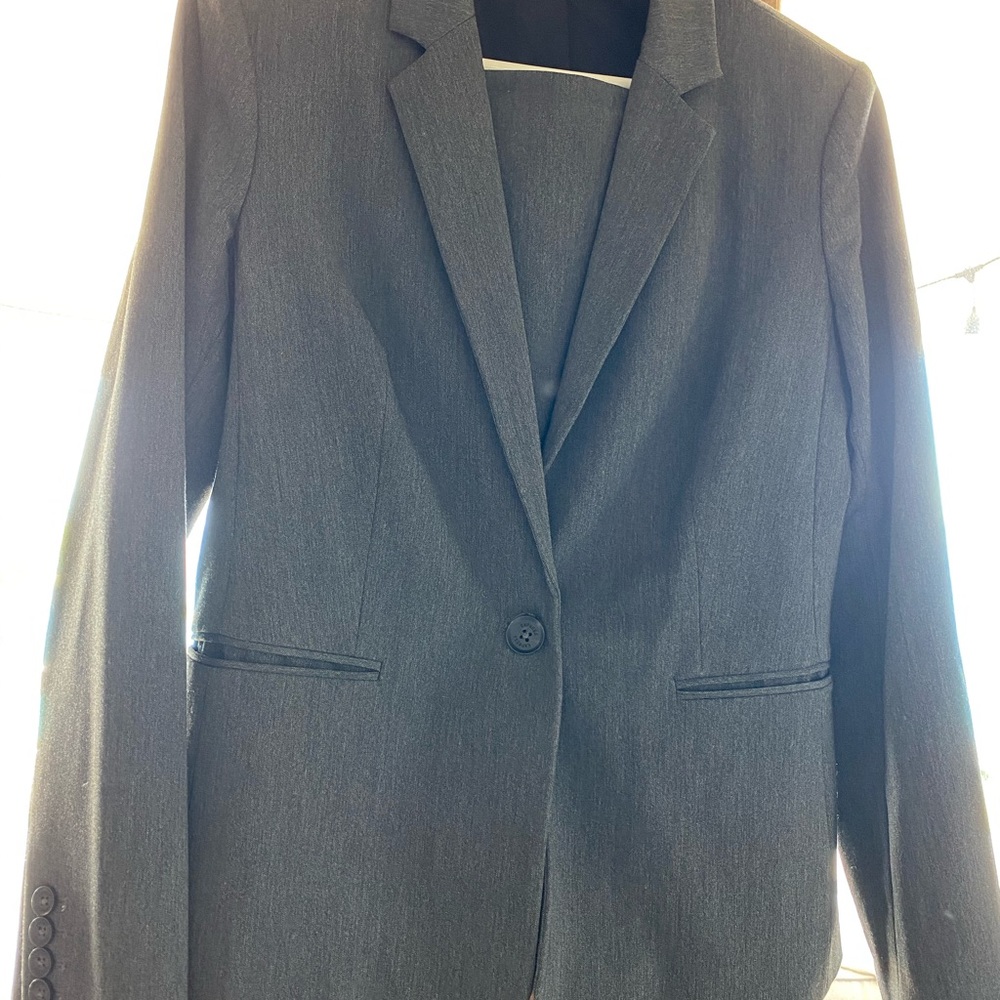 Express Grey Skirt Suit